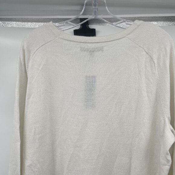 Apt.9 Womens Glitter Pullover Sweater Long Sleeve Ivory Size XL New - Picture 6 of 9